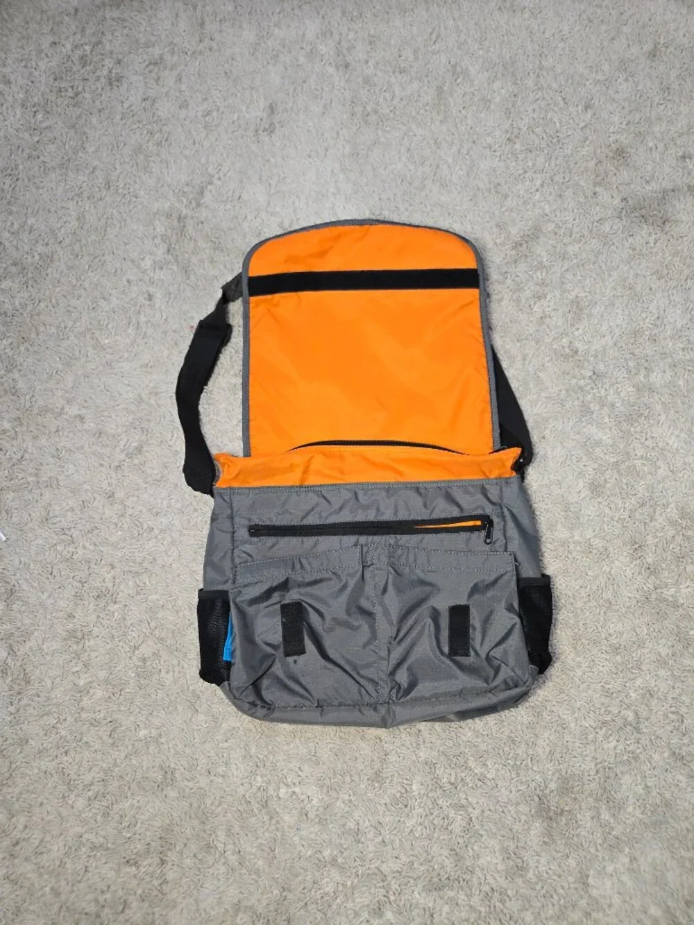 Unisex Flight 001 Charcoal Gray Nylon Laptop Commuter Messenger School Bag